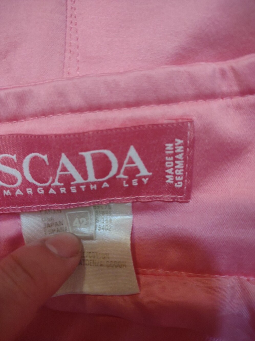 Escada Vintage Soft Pink High-Waist Pencil Skirt - Picture 6 of 12